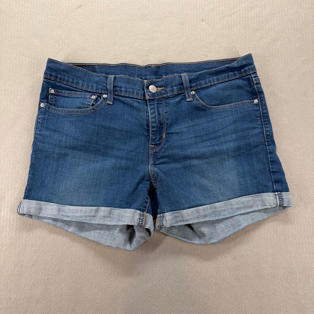 Levi's Denim Shorts Womens 31 Blue Mid Rise Cuffed Jean Shorts 17894-0026